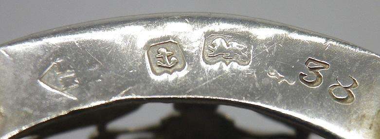 Hallmarked silver MUSTARD POT. Birmingham. No liner.