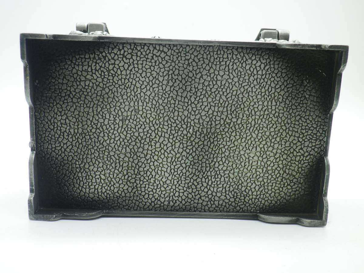 Nice Vintage Pewter Jewellery box with velvet lining.