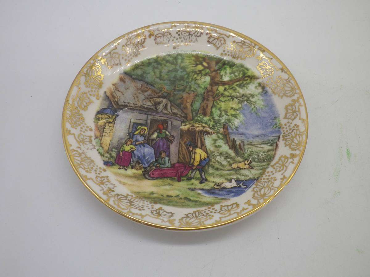 Quartet of Pretty Vintage Pin Trays Rosenthal, Chinese, Midwinter & James Kent.