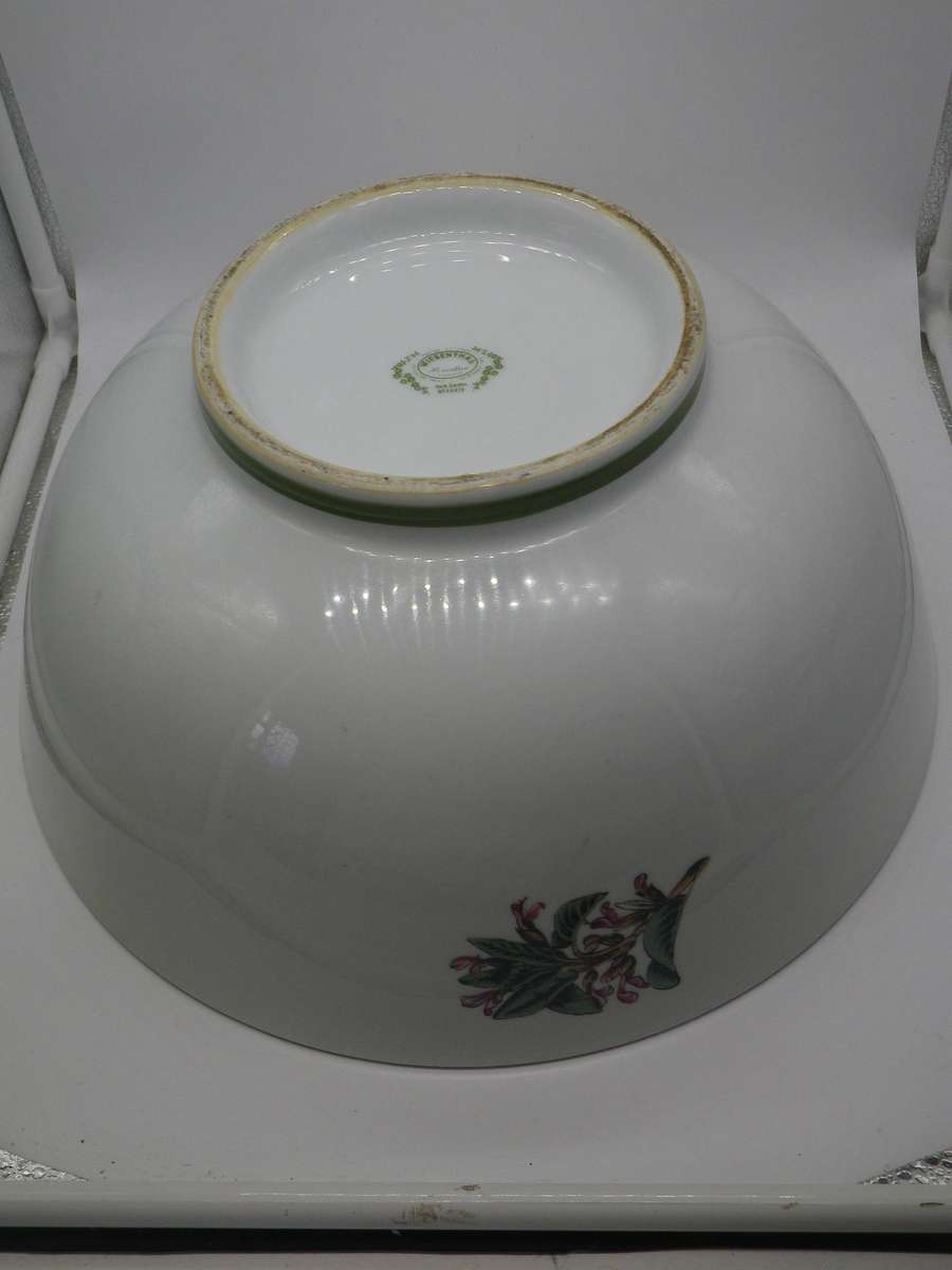 Huge Vintage Wiesenthal Germany Salad bowl. "SAGE" HERB GARDEN. Microwave & dishwasher safe. 36x16cm