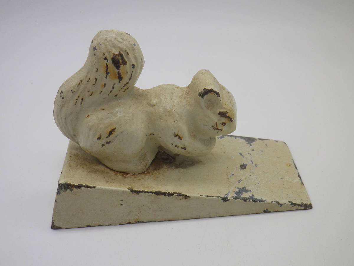 Vintage Cast Iron SQUIRREL door stop