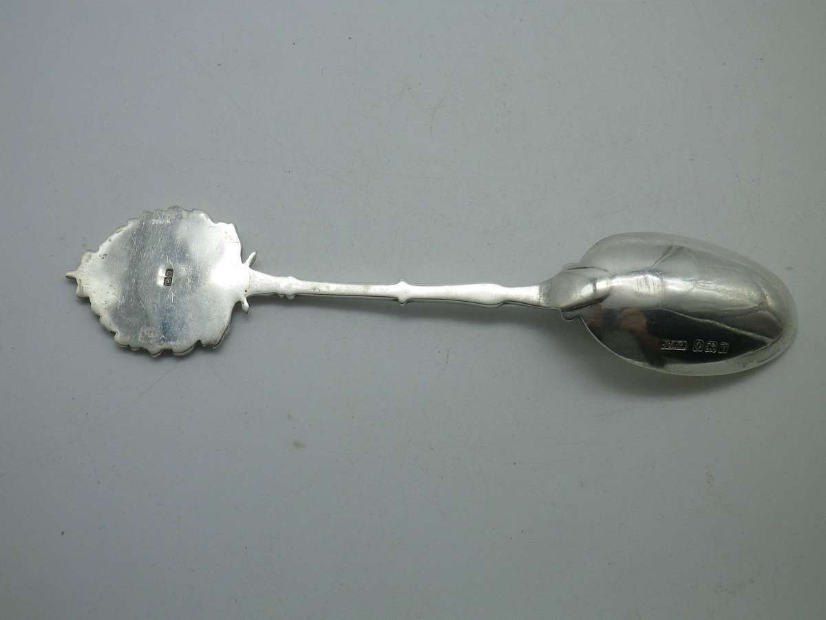 Crested Hallmarked Silver Spoon. Kimberley Regiment. Birmingham, 1945. 13.3 cm 24g