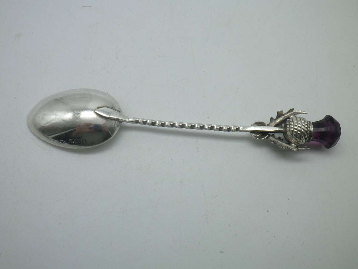 Antique Sterling Silver Thistle Spoon. Birmingham, 1901. 10.5cm 10.7g