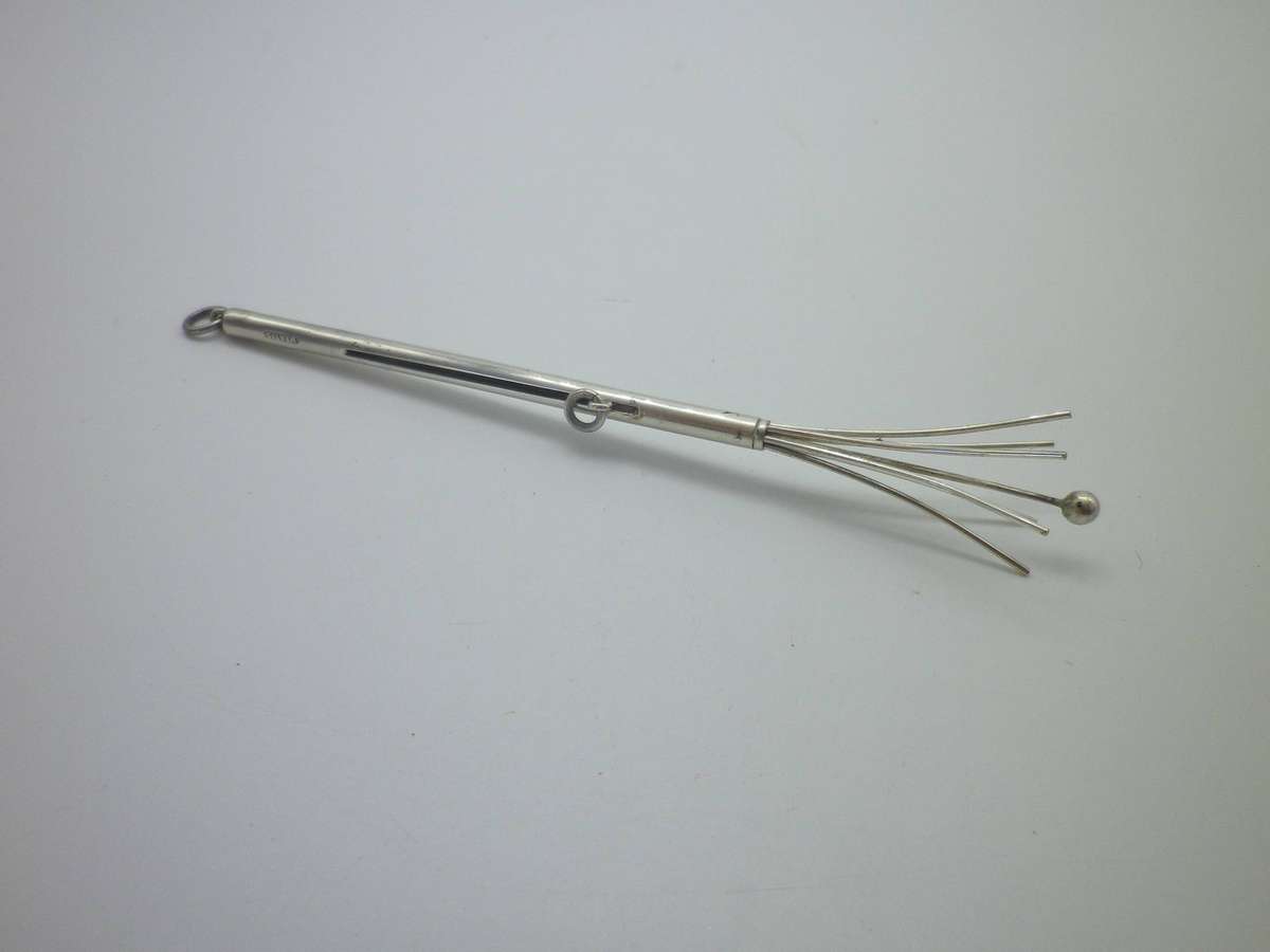 Vintage Sterling Silver Chatelaine Swizzle Cocktail Stick. 6.48g. 8.5cm