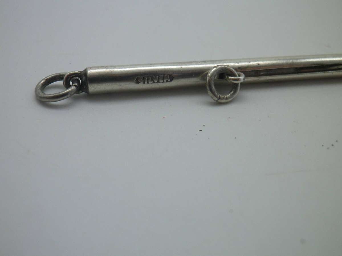 Vintage Sterling Silver Chatelaine Swizzle Cocktail Stick. 6.48g. 8.5cm