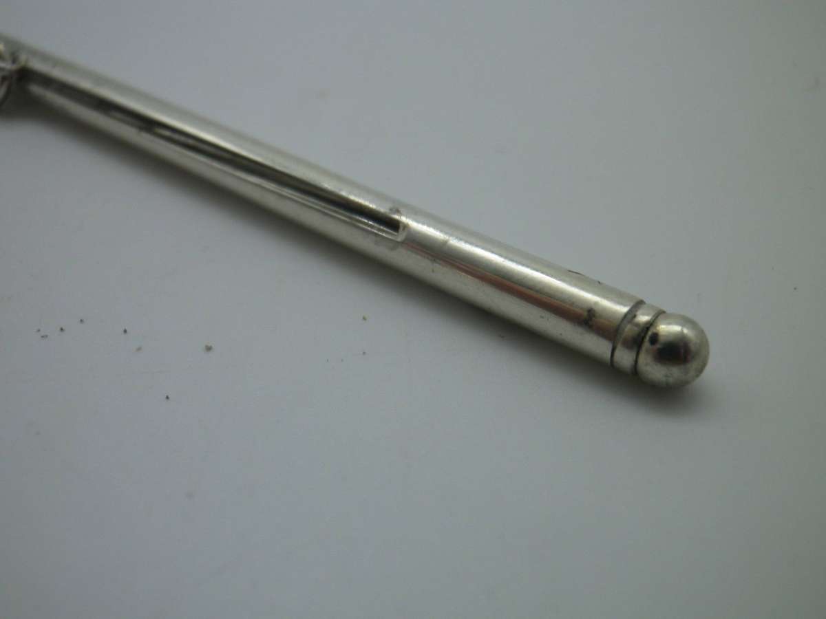 Vintage Sterling Silver Chatelaine Swizzle Cocktail Stick. 6.48g. 8.5cm