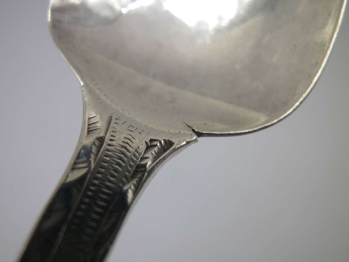 Rare George III 1786-1821 Hallmarked Sterling Silver teaspoon. Joseph Hicks Exeter 13cm 14.2g