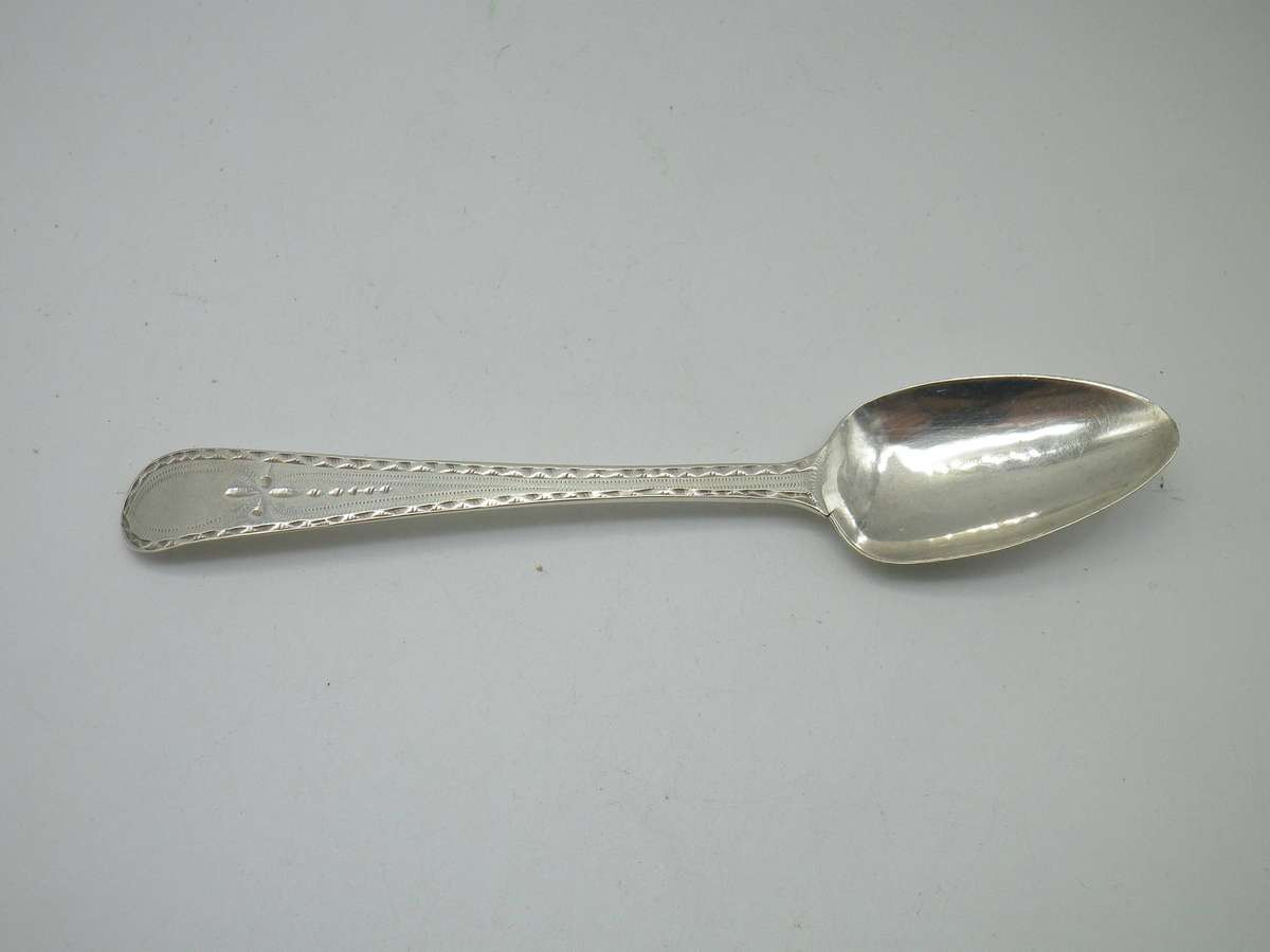 Rare George III 1786-1821 Hallmarked Sterling Silver teaspoon. Joseph Hicks Exeter 13cm 14.2g