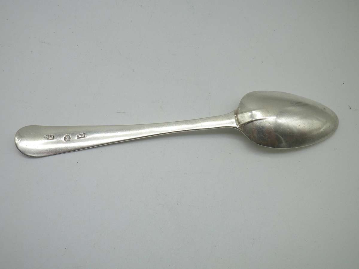 Rare George III 1786-1821 Hallmarked Sterling Silver teaspoon. Joseph Hicks Exeter 13cm 14.2g