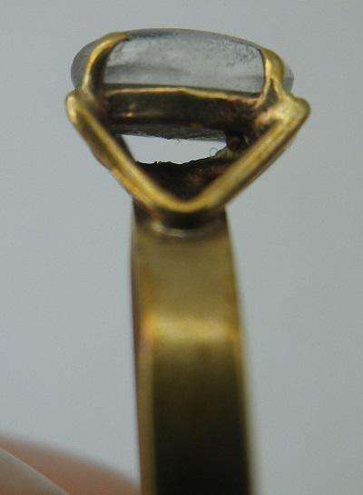 9ct Yellow Gold & OPAL Vintage Ring. Size  J ½. 1.38g