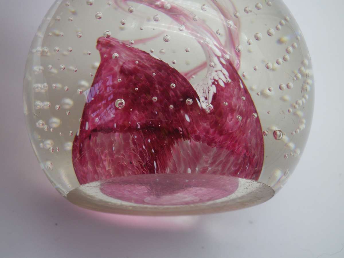 Vintage CAITHNESS, Scotland Glass Paper Weight "CAULDRON"