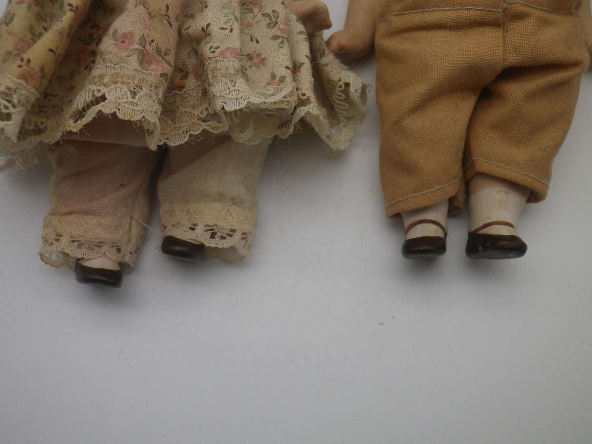 TWO Vintage 1992 Porcelain dolls. Named & Numbered. 15cms