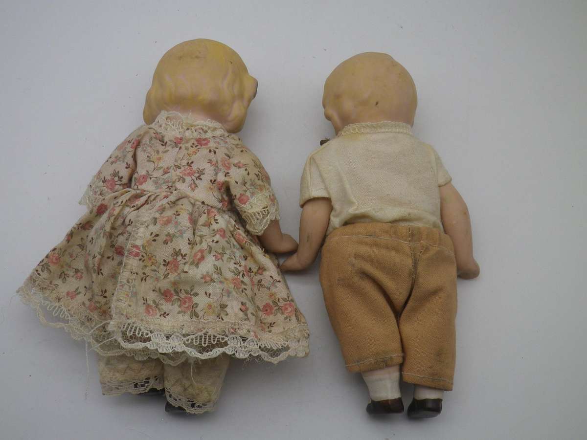TWO Vintage 1992 Porcelain dolls. Named & Numbered. 15cms