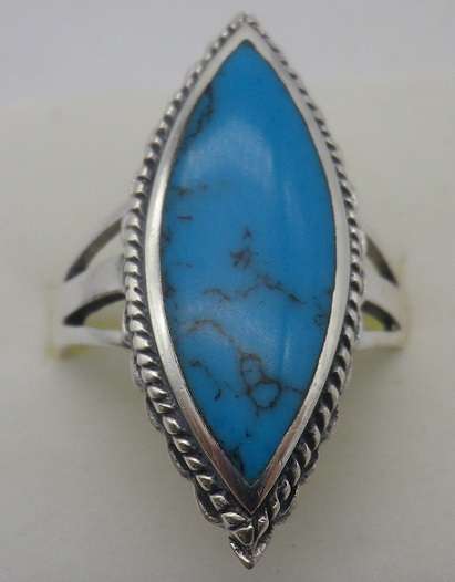 FOR SILVER74 ONLY PLEASE! Sterling Silver & Turquoise Vintage ring. Size Q 1/2. 5.27g