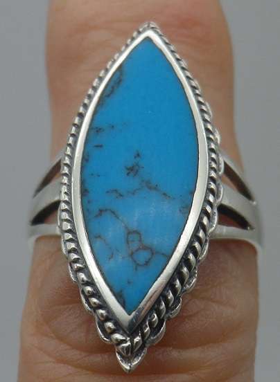 FOR SILVER74 ONLY PLEASE! Sterling Silver & Turquoise Vintage ring. Size Q 1/2. 5.27g
