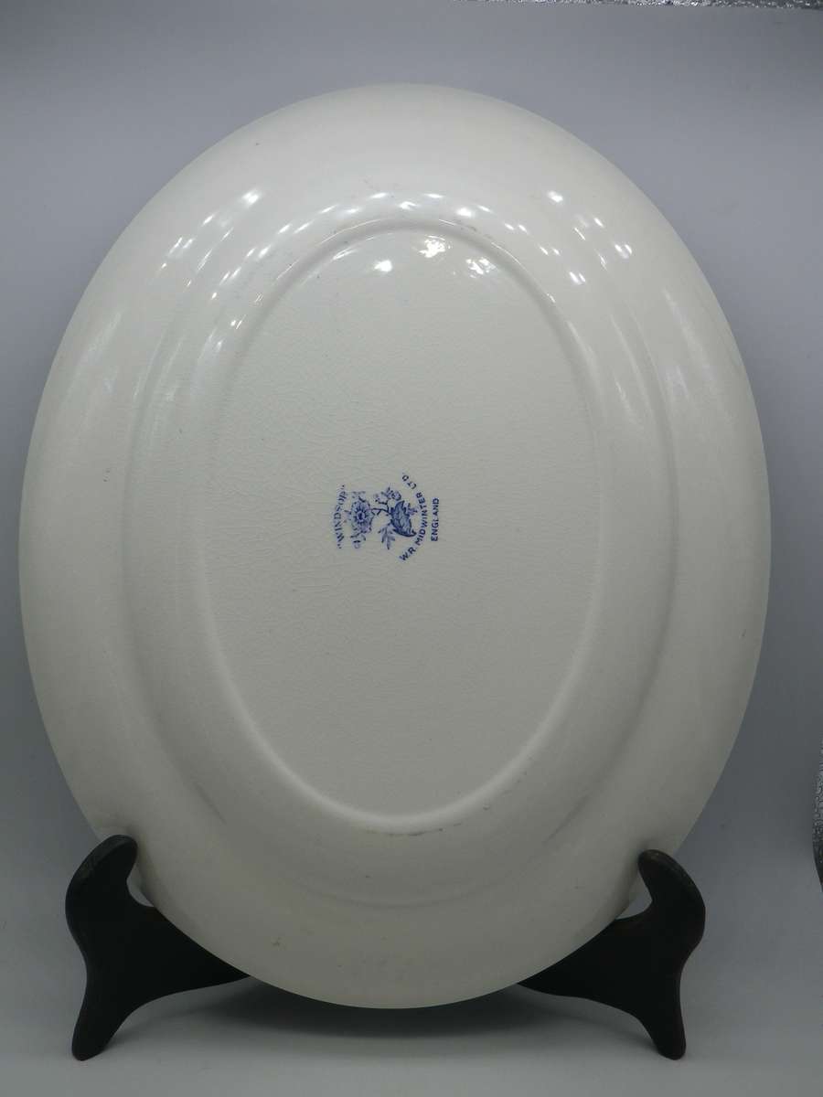 Lovely Vintage Blue & White Porcelain Large Oval Serving platter.  "Windsor" Midwinter, England