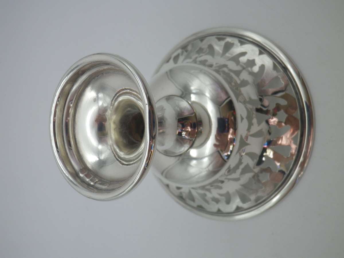 Edwardian Hallmarked Silver Pedestal Tazza sweet dish. Birmingham, 1912 FH Adams Ltd 9cm 51.5g