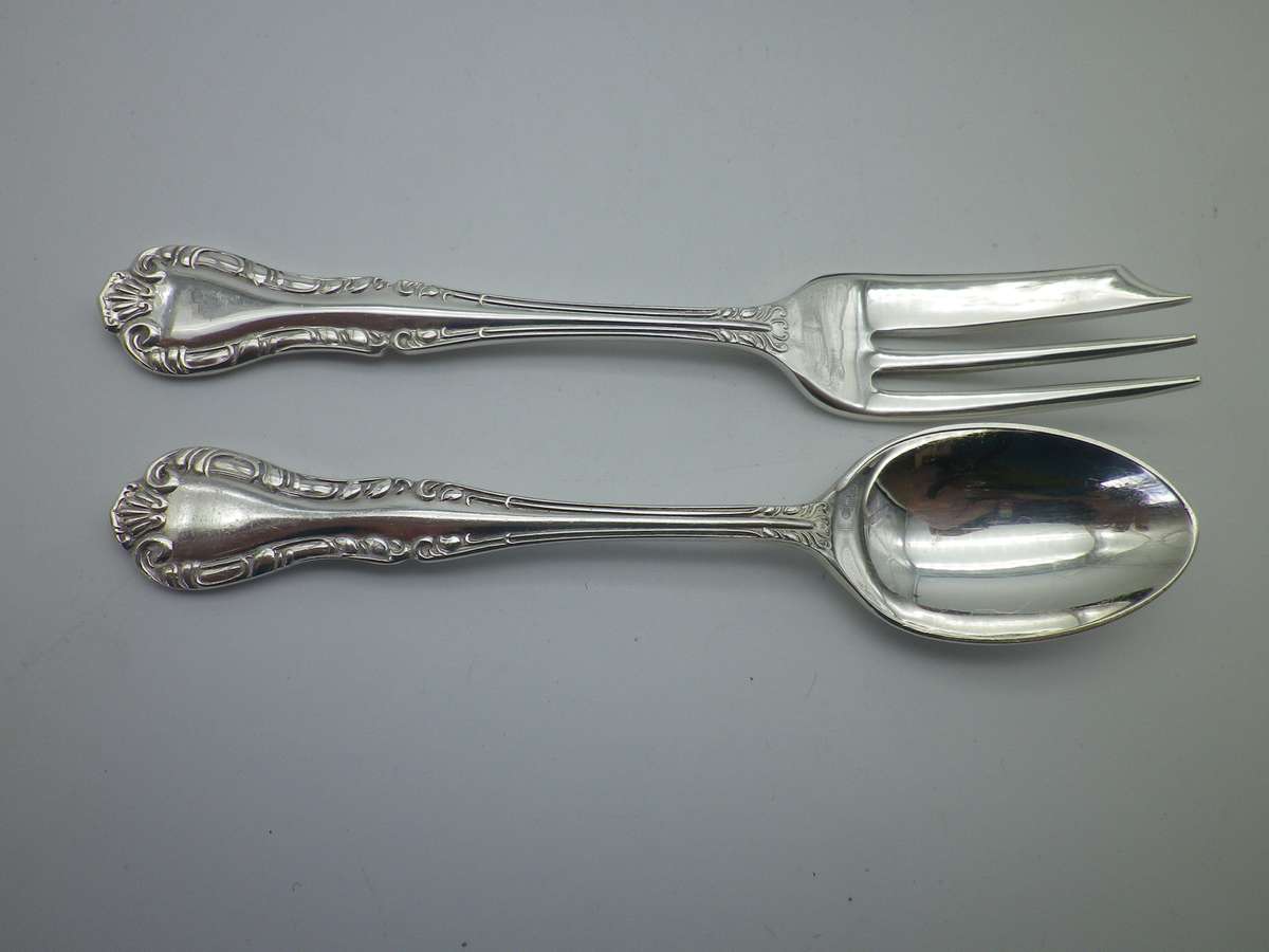 MAPPIN & WEBB silver plated 6 teaspoons & 6 cake forks