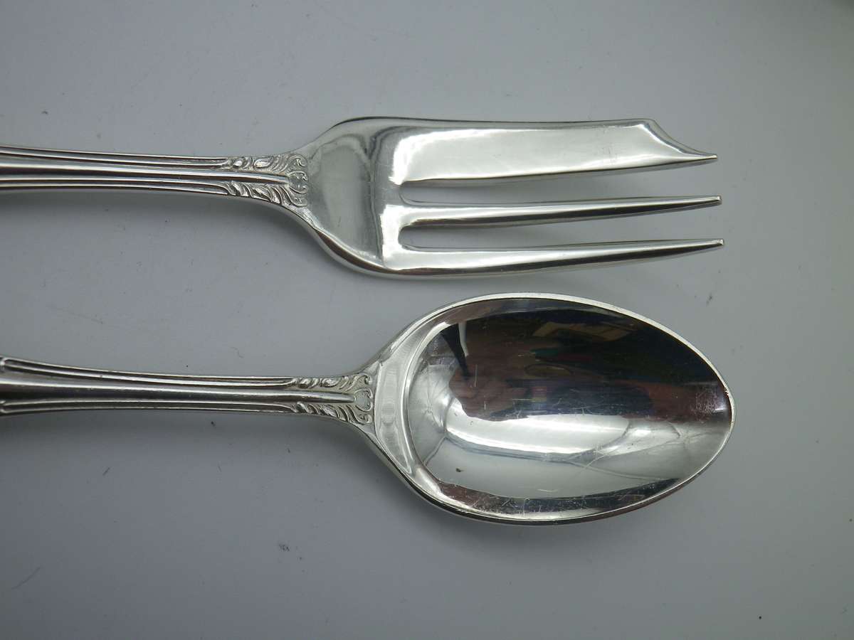 MAPPIN & WEBB silver plated 6 teaspoons & 6 cake forks