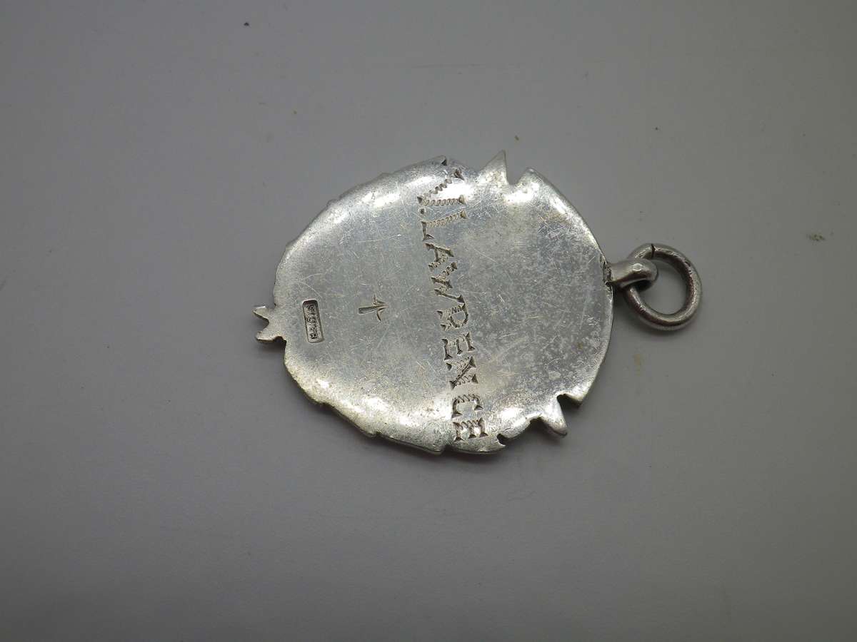 Vintage Sterling Silver & Enamel SADTA (SA Dance Teachers Association) Award Fob Medal 3.5x2.5cm