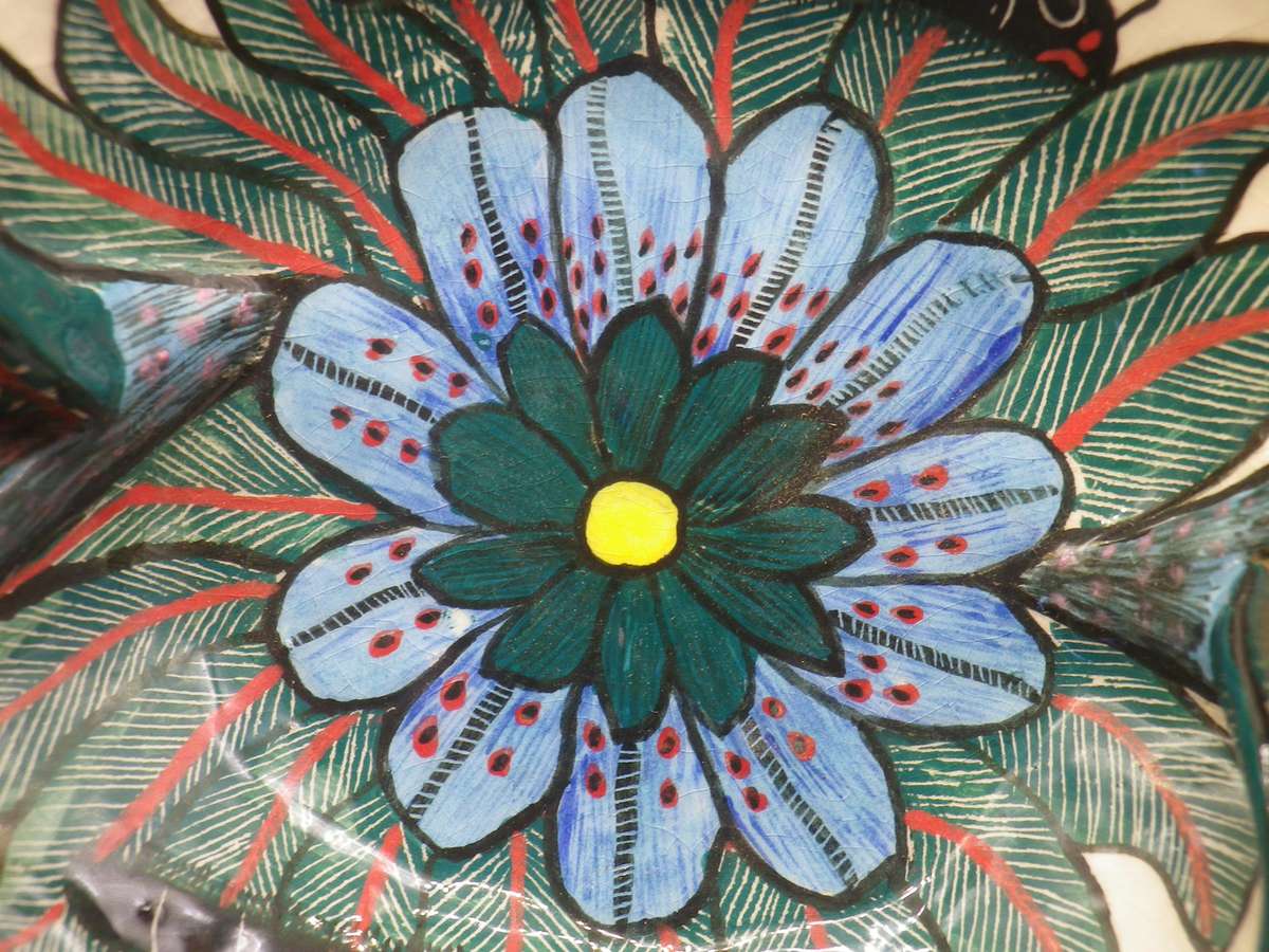 Pretty ARDMORE STUDIO bowl. 2007. 15cm Made by Fundi, Painted by Dumile