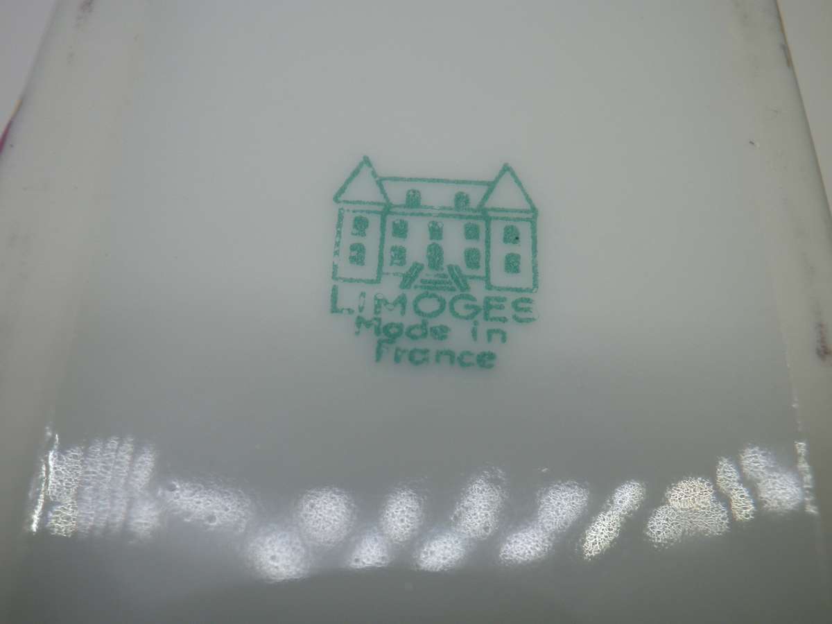 LIMOGES FRANCE Porcelain Book Shape Trinket box. 6.5 x 4.5cm