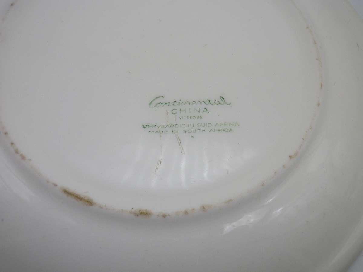 Old SA Railways Side Plate. Continental China.