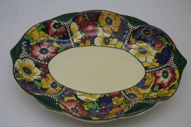 ROYAL DOULTON OVAL BOWL ANEMONE PATTERN OVAL BOWL D5856