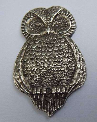 Vintage STERLING SILVER OWL, BLUE CRANE & EAGLE. Flat- to apply to furniture decor etc.
