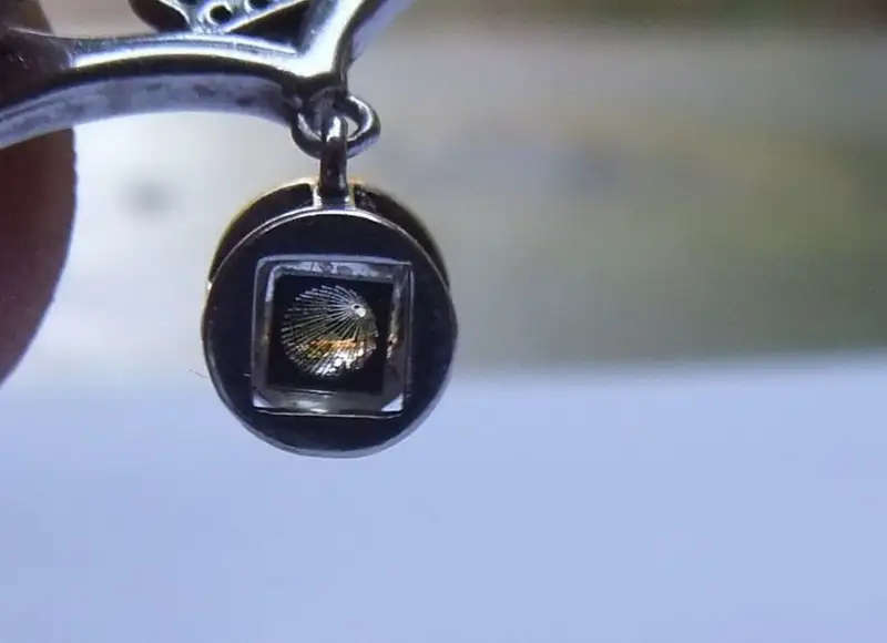 Unusual STERLING SILVER STANHOPE NECKLACE. Says "I love you" in many languages