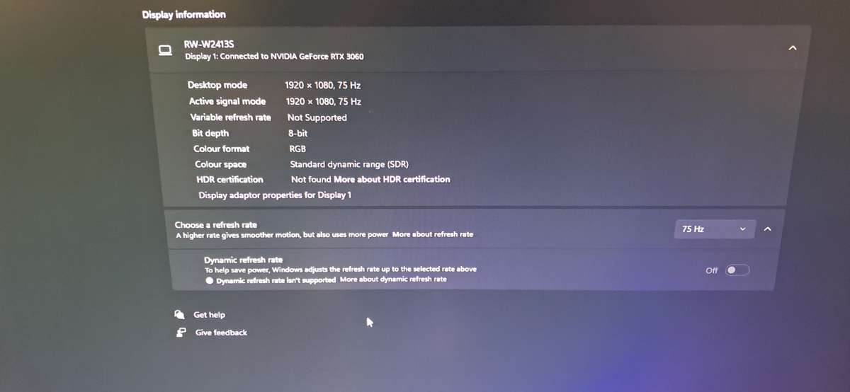 ROGUEWARE 24 W2413S 75HZ FREESYNC FHD 1080P Gaming Monitor