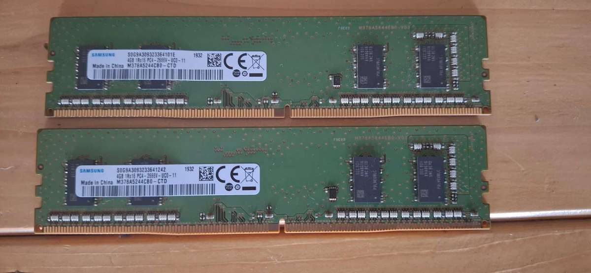 *** RAM POCALYPSE DEAL *** 2 x 4GB DDR4 2666 Samsung Desktop RAM
