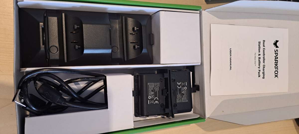 SparkFox Dual Xbox Controller Charger Including Rechargeable Batteries