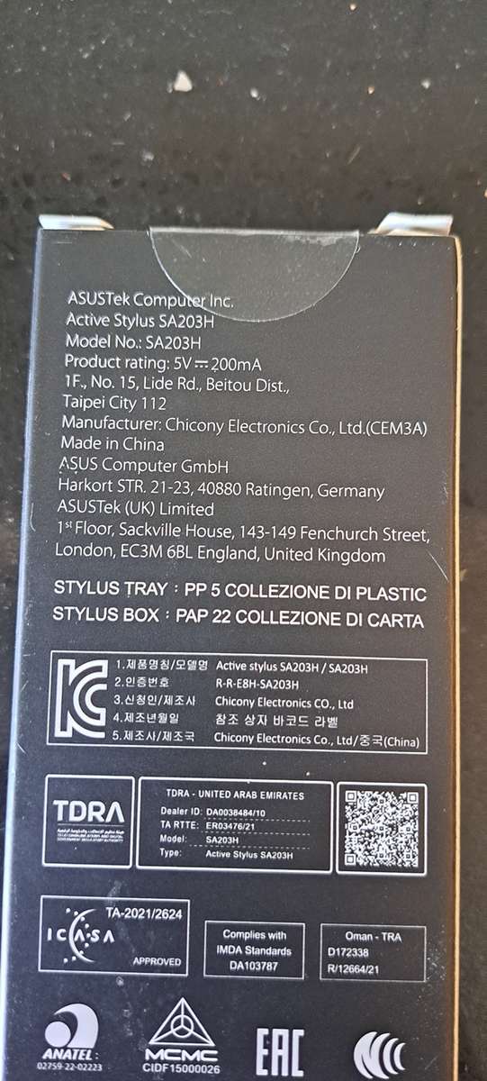 ASUS Pen 2.0 SA203H Brand New Sealed