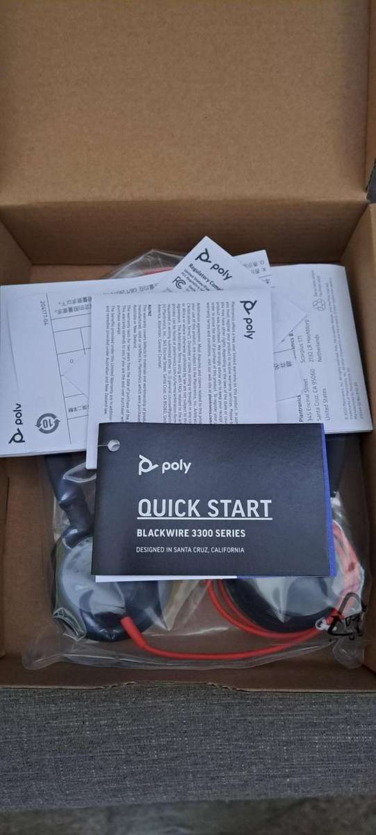 Plantronics Poly BlackWire 3320 Headset Brand New Sealed