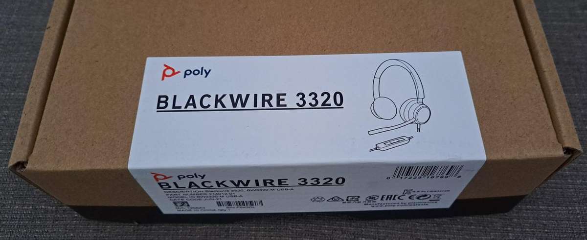 Plantronics Poly BlackWire 3320 Headset Brand New Sealed