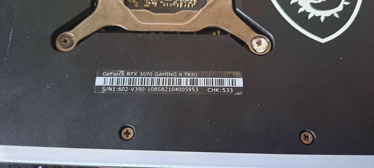MSI RTX 3070 Gaming x Trio Graphics card