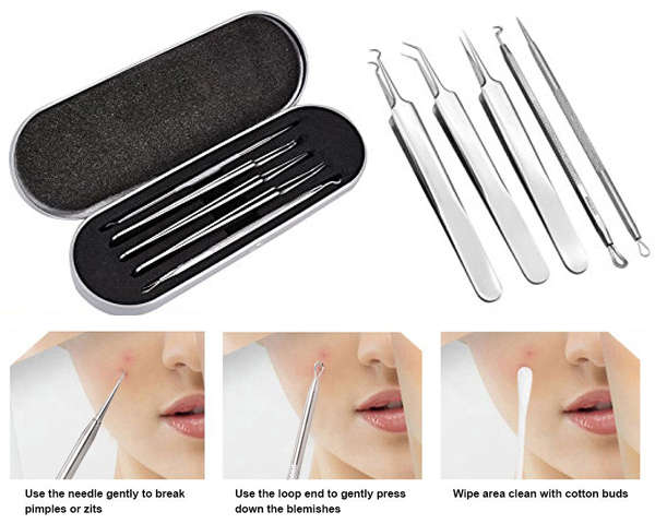Blackhead Remover Kit Pimple Comedone Acne Extractor Removal Tool-Treatment