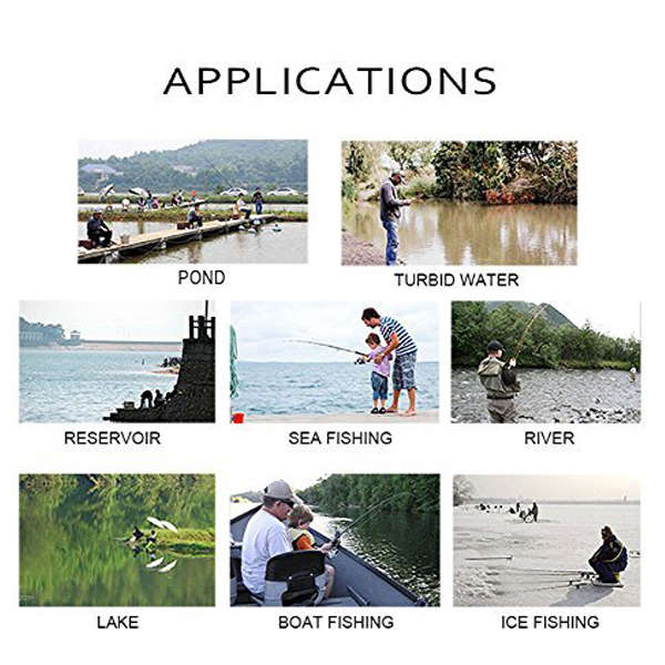 Portable FishFinder with Wired Sonar Sensor Transducer & LCD Display