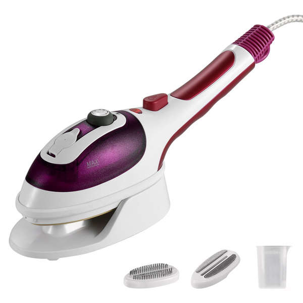 Professional Handheld Garment Steamers with Ceramic Soleplate for Home and Travel (Purple)