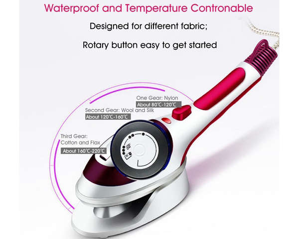 Professional Handheld Garment Steamers with Ceramic Soleplate for Home and Travel (Purple)