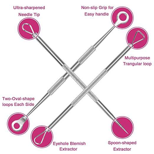 Blackhead Remover Pimple Comedone Extractor Tool Best Acne Removal Kit