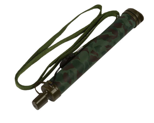 Personal Water Filter for Survival Gear, Hiking and Camping Kit - Camouflage