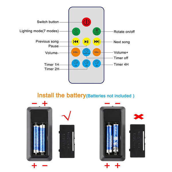 Multi-Color Ocean Wave Projector Light with Built-in Music Player