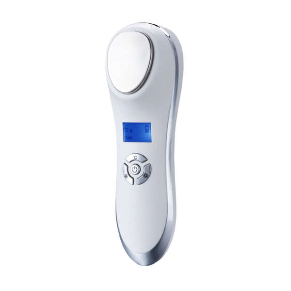 Ultrasonic Ion Facial Massager Hot and Cold Hammer for Anti-wrinkle Tightening, Skin Rejuvenation