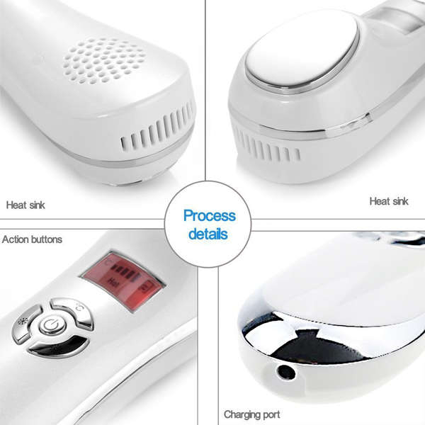Ultrasonic Ion Facial Massager Hot and Cold Hammer for Anti-wrinkle Tightening, Skin Rejuvenation