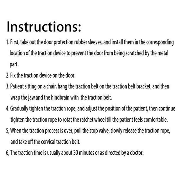 Over Door Cervical Traction Device Set