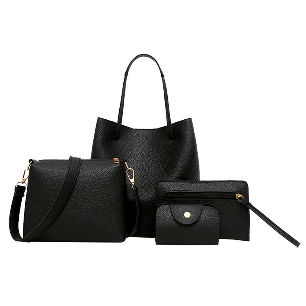 4 in 1 Fashion Handbags Set for Women - Black