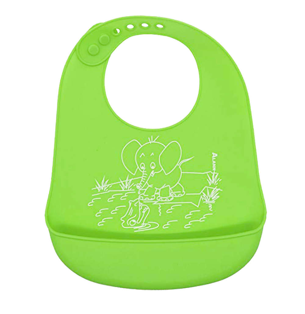 Soft Silicone Baby Bib - Green