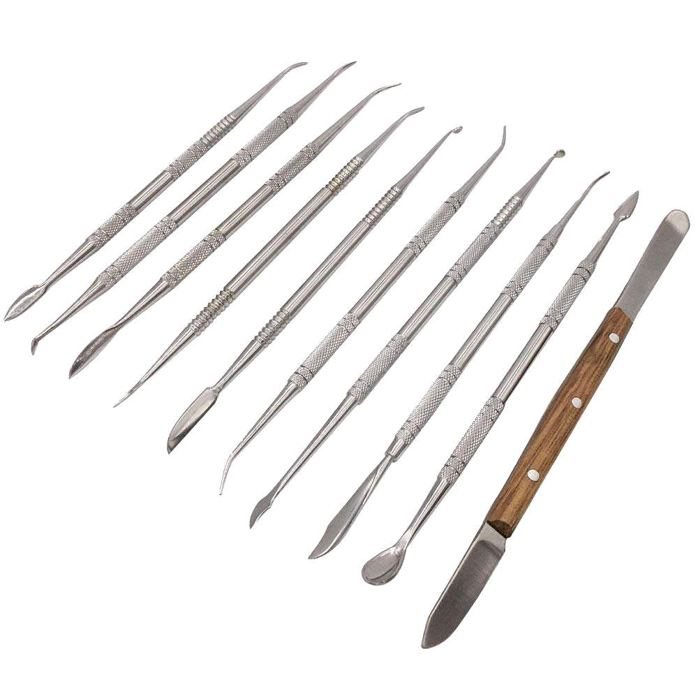 Professional Stainless Steel Dental Tools Kit - 10 Piece